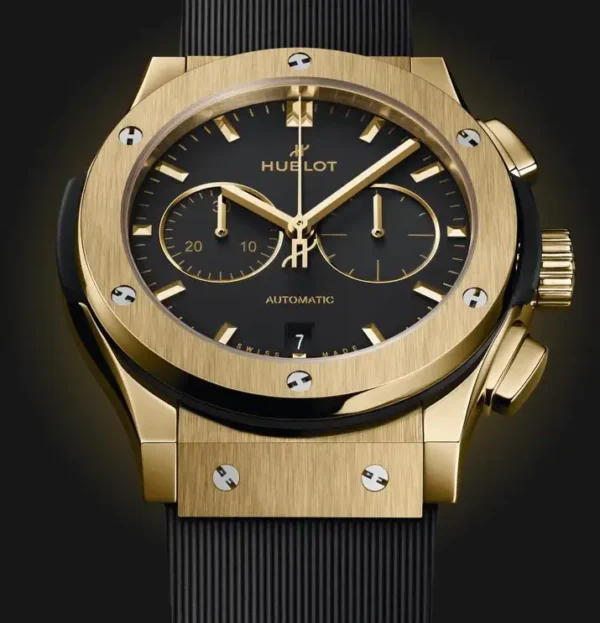 Hublot Classic Fusion Men Automatic Black Rubber Watch 541.VX.1130.RX
