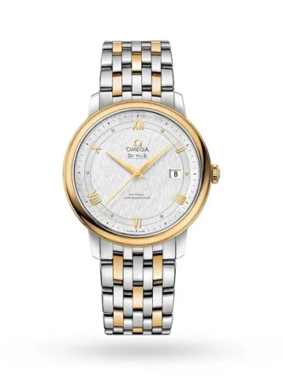 C616E448-893D-3E9F-8E36-C223D3C6A6C5.webp Omega De Ville Men Automatic Mother of Pearl Stainless Steel 18ct Yellow Gold Watch O42420402002001
