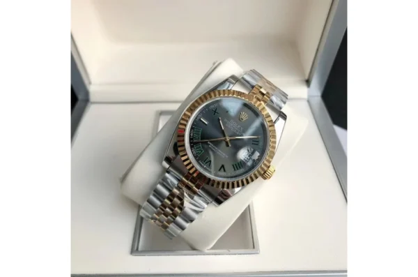 Couple Watches Rolex Datejust 36/28mm RG/SS Jub Grey/Rmn
