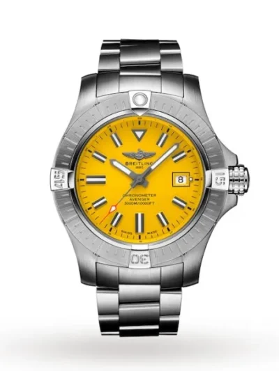 Breitling Avenger Men Automatic Yellow Stainless Steel Watch A17319101I1A1