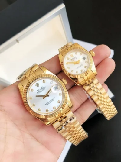 Couple Watches Rolex Datejust 36/28mm RG/RG Jub Sliver/Dial