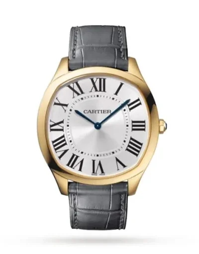 Cartier Drive de Cartier Men Automatic Silver Leather Watch WGNM0011