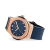Hublot Classic Fusion Men Automatic Blue Leather Watch 511.OX.7180.LR