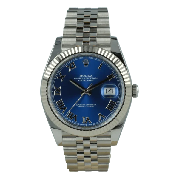 Rolex Datejust 41mm Blue Dial 126334 Jubilee Roman Dials