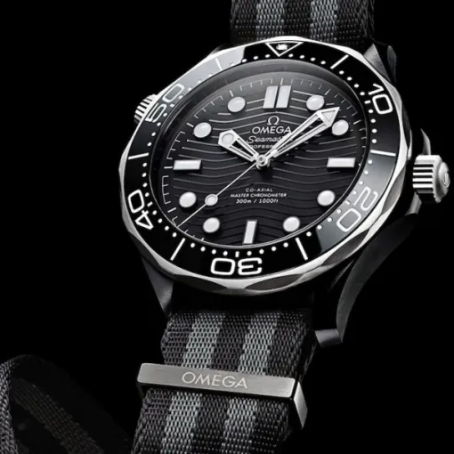 CFFF2DFB-88F2-5BCE-0068-D907436ACD1A.webp Omega Seamaster Men Automatic Black Fabric 007 Watch O21092442001002