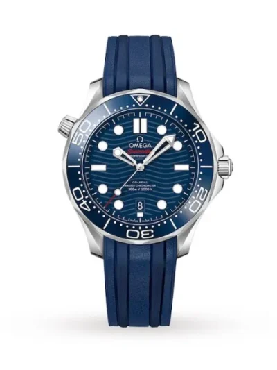 Omega Seamaster Men Automatic Blue Rubber Watch O21032422003001