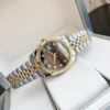 Couple Watches Rolex Datejust 36/28mm RG/SS Jub Black/Dia