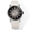 D1BDCFBD-9630-EFC9-F736-76C183F1E5CB.webp watch Audemars Piguet CODE 11.59 Stainless Steel Watch with Smoked Dial and Beige Fabric Strap, 41mm