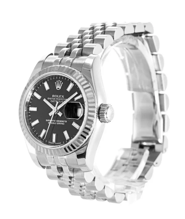 D34A53EB-202D-FA33-B057-C6A98D21F302.webp Rolex Datejust 26mm Black Dial 179174