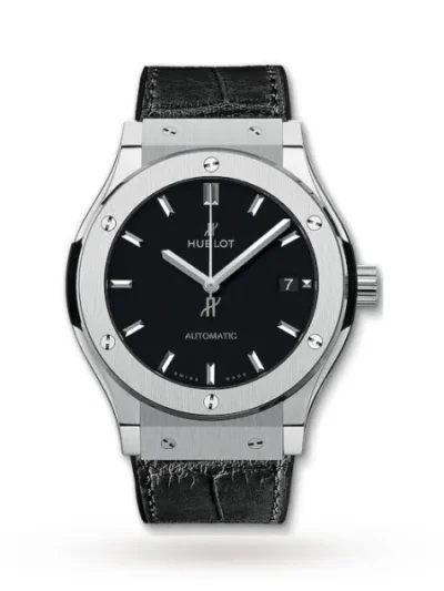 Hublot Classic Fusion Men Automatic Black Alligator Watch 565.NX.1171.LR