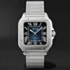 Cartier Santos de Cartier Men Automatic Blue Stainless Steel Watch WSSA0030