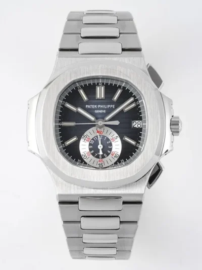 Patek Philippe 5980 Silver Chronograph Watch