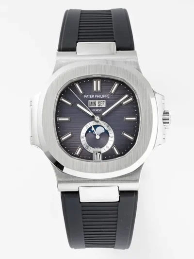 Patek Philippe Nautilus Blue Rubber Strap Watch
