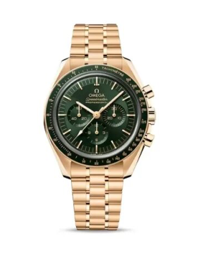 Omega Speedmaster Unisex Automatic Green 18ct Yellow Gold Watch O31060425010001