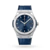 Hublot Classic Fusion Men Automatic Blue Leather Watch 542.NX.7170.LR