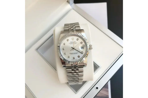 Couple Watches Rolex Datejust 36/28mm SS/SS Jub Sliver/Dia