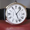 Cartier Ronde Must Men Quartz Silver Calf Watch WSRN0032
