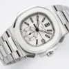 Patek Philippe Silver Nautilus Chronograph Watch