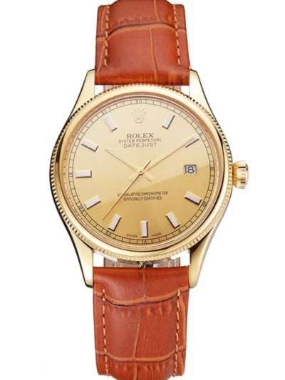 Superclone Rolex Datejust 38mm Gold Dial REP016818