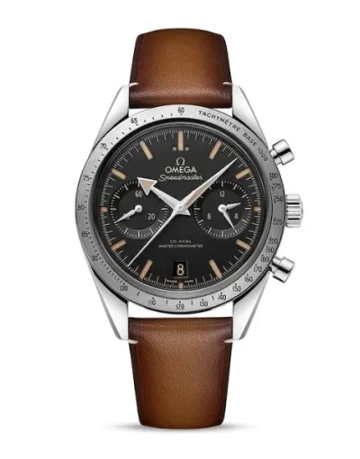 Omega Speedmaster Men Automatic Black Leather Watch O33212415101001
