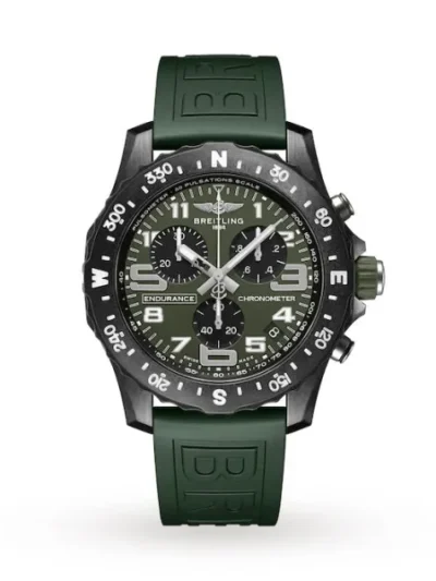 Breitling Endurance Pro Men Quartz Green Rubber Watch X823106B1L1S1