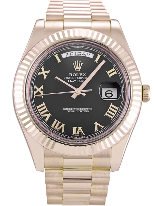 Rolex Day-Date II 40mm Black Dial 218235