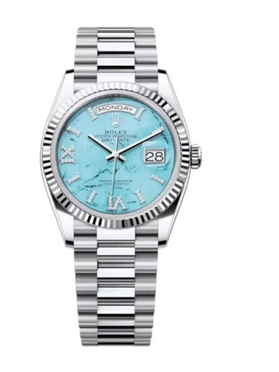 Superclone Rolex Day-Date 36 mm Turquoise Dial 128236