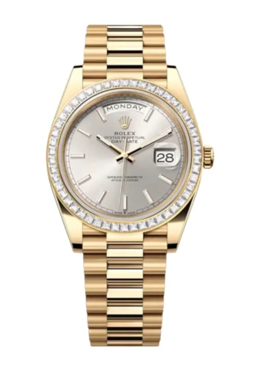 Superclone Rolex Day-Date 40 mm Silver Dial 228398TBR