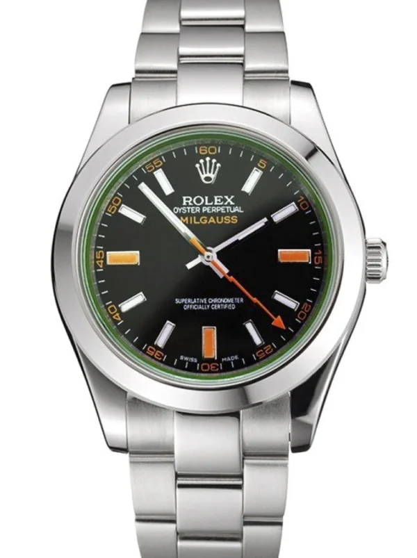 E469E3A7-C10F-74D0-BD62-81CB6A1D3BD9.webp Superclone Rolex Milgauss 41mm Black Dial REP016836