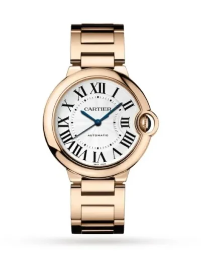 E4E42FF5-A9A9-47C7-CE25-05927F70A201.webp Cartier Ballon Bleu de Cartier Women Automatic Silver 18ct Rose Gold Watch W69004Z2