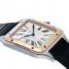 E533EA6F-A74D-4D4E-E977-FD704BBB208A.webp Cartier Santos-Dumont Men Automatic Silver Stainless Steel 18ct Rose Gold Watch W2SA0017