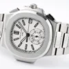 E75D5767-B62C-F441-B27A-5FC6542EE7EA.webp Patek Philippe Silver Nautilus Chronograph Watch
