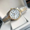 Couple Watches Rolex Datejust 36/28mm RG/SS Jub White/Dial