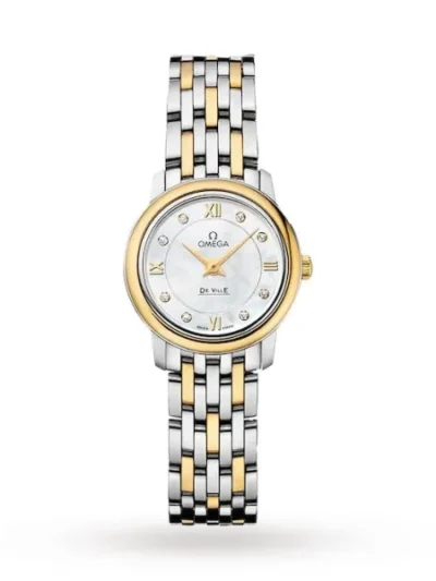 ECCF21A5-97AF-5733-91A5-6803B9393EED.webp Omega De Ville Women Quartz Mother of Pearl 18ct Yellow Gold Watch O42420246055001