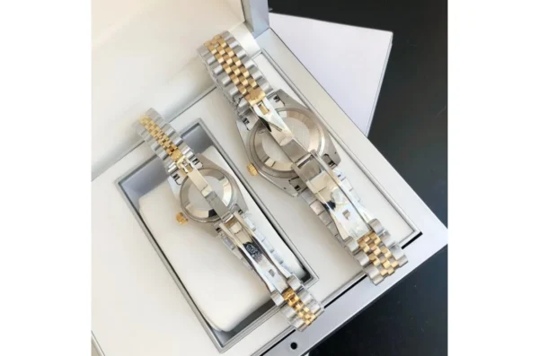 Couple Watches Rolex Datejust 36/28mm RG/SS Jub Gold/Dial