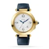 Cartier Pasha de Cartier Men Automatic Silver Alligator Watch WGPA0007