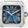 Cartier Santos de Cartier Men Automatic Blue Stainless Steel Watch WSSA0030