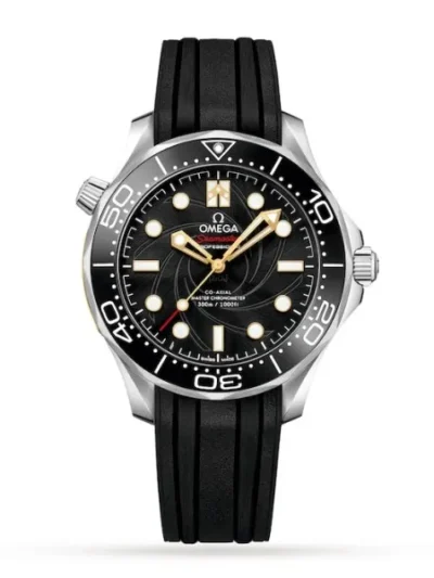 Omega Seamaster Men Automatic Black Rubber Watch COMPLETE BOND BOX SET
