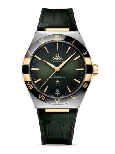 F31FD780-7675-B03B-973F-F776CA383B9F.webp Omega Constellation Men Automatic Green Leather Watch O13123412110001