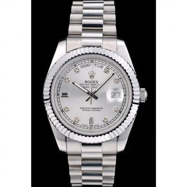 Superclone Rolex Day-Date 40mm Silver Dial 41995