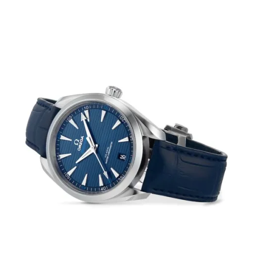 F8A96936-6974-267D-4E81-5B5937CFA2C8.webp Omega Seamaster Aqua Terra Men Automatic Blue Leather Watch O22013412103001