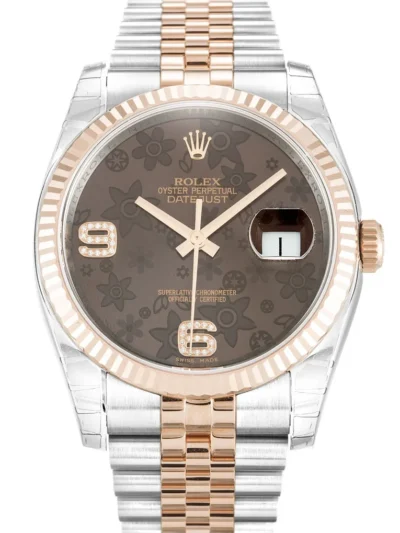 Rolex Datejust 36mm Chocolate Floral Dial 116231