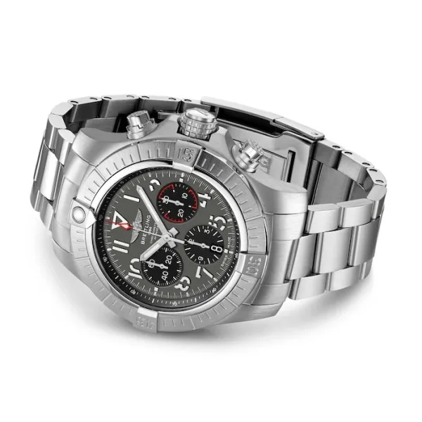 Breitling Avenger Men Automatic Grey Stainless Steel Watch AB01821A1B1A1