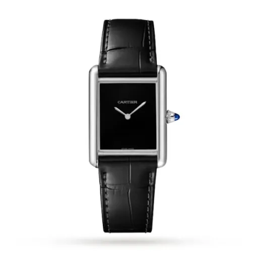 FB86FE9F-425F-5028-6DB3-ED3BB557B5EF.webp Cartier Tank Must Women Quartz Black Alligator Watch WSTA0072