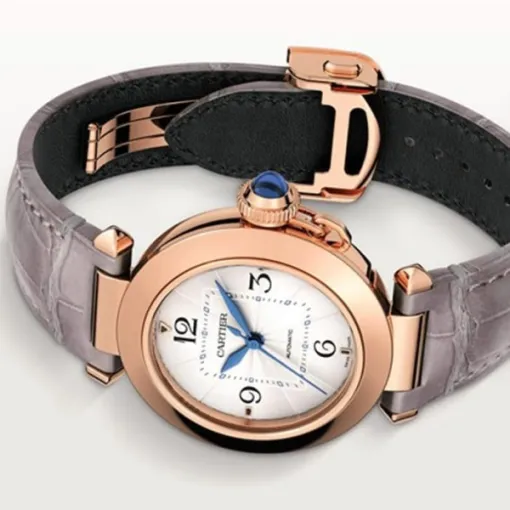 FC946652-936B-52EE-5E23-B78AC7AC3FBA.webp Cartier Pasha de Cartier Women Automatic Silver Alligator Watch WGPA0014