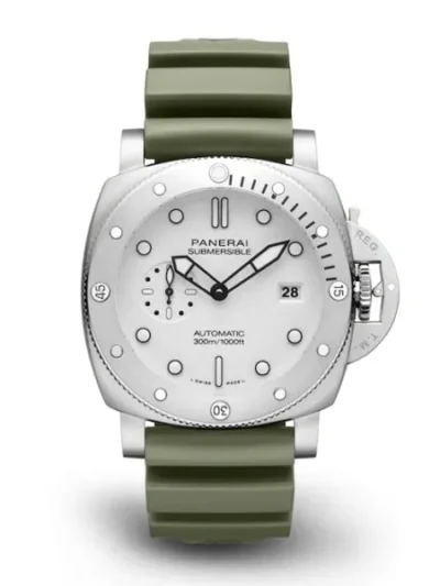 FDB8BCC0-B2EC-415B-8F81-B7CB72F50643.webp Panerai Submersible Men Automatic White Rubber Watch PAM01226