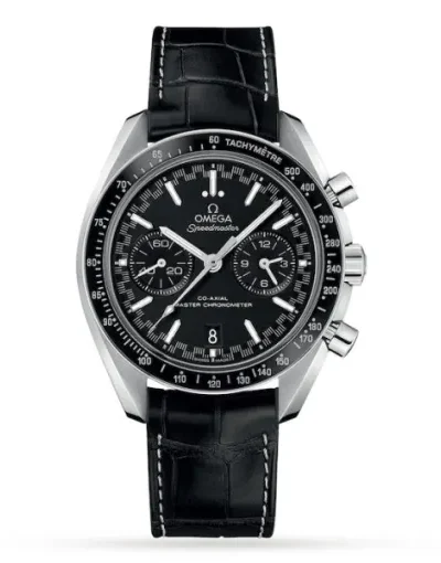 Omega Speedmaster Men Automatic Black Calf Watch O32933445101001