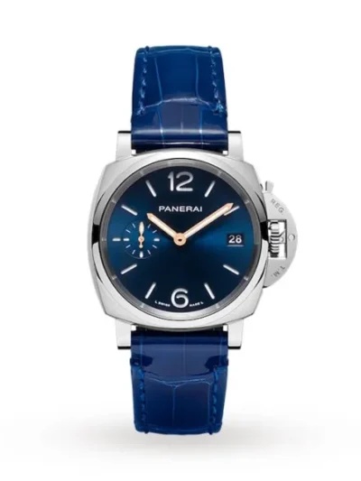 FE2B6F25-3416-1A63-4FCF-5CA93EFFC643.webp Panerai Luminor Due Unisex Automatic Blue Alligator Watch PAM01273
