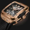 Hublot Square Bang Men Automatic Skeleton Rubber Watch 821.OX.0180.RX